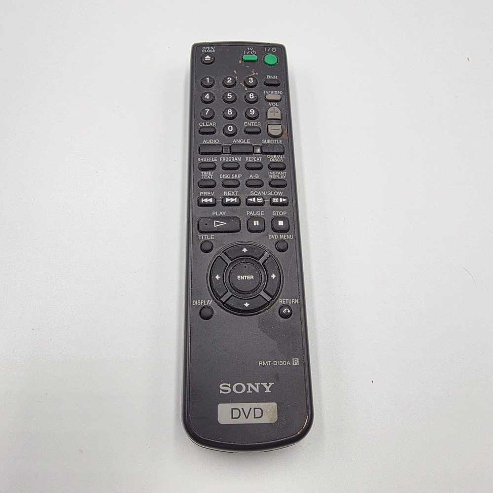 Sony RMT-D130A DVD Player Remote Control Replacementā Black Genuine OEM